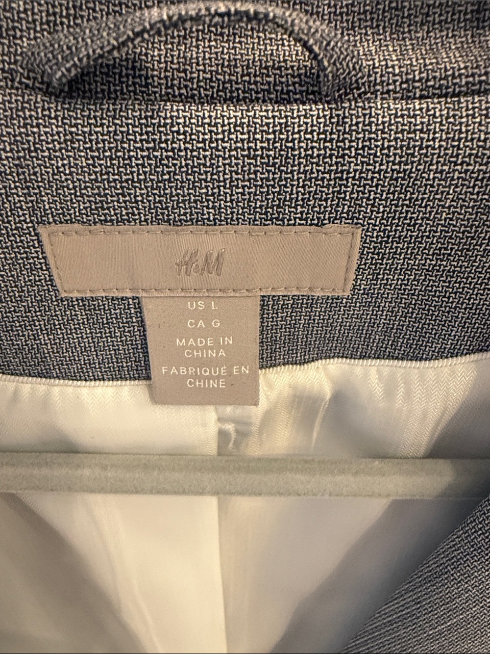H&M Blue Pinstripe Single-Button Tailored Blazer - Picture 2 of 8